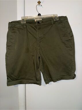 Devil-Dog Men’s Olive Green Chino Shorts Size 38W Casual Flat Front